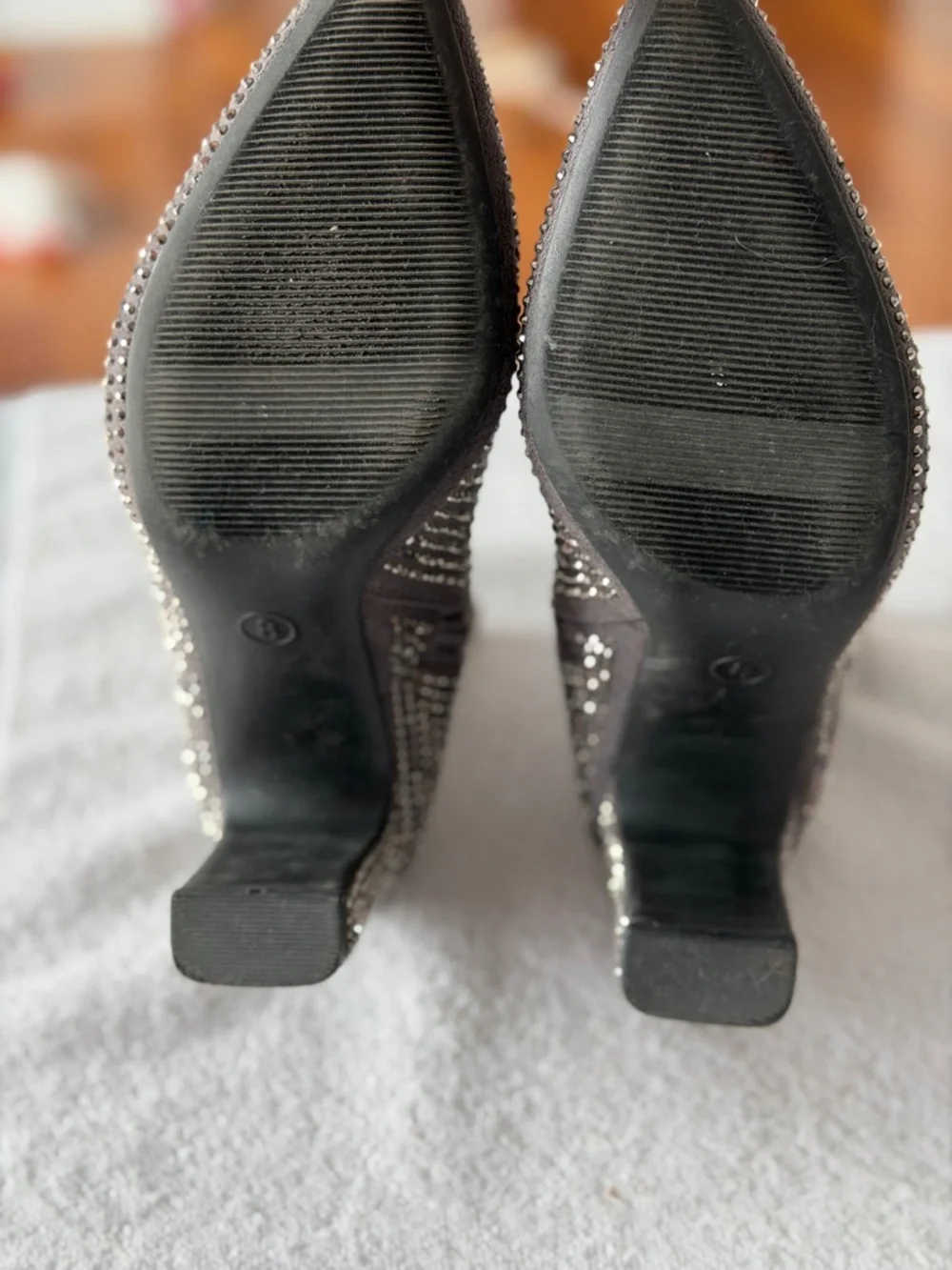 Grey Crystal-Embellished Boots - Picture 7 of 11
